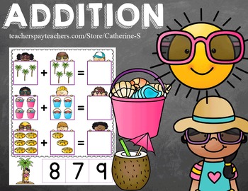Preview of Addition Task Cards Kindergarten