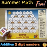 Addition 2-digit Fun Games for Summer Math for Grade 2