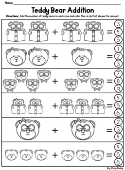 Addition Worksheets (Kindergarten Math Worksheets, Addition Practice)