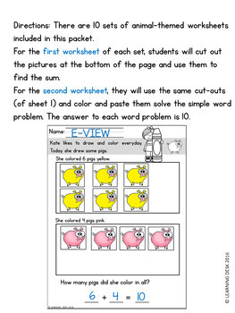 addition within 10 worksheets addition to 10 worksheets by learning desk