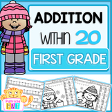 Color by Number Winter Addition Worksheets