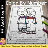 Back to School Color By Number Addition