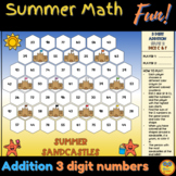 Addition 3-digits Fun Games for Summer Math for Grade 3