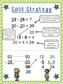 Addition AND Subtraction Strategies- no algorithm Common Core Aligned