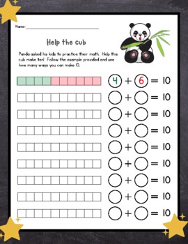 Preview of Addition Activities For Kids- Math Worksheet for Kindergarten- color by number