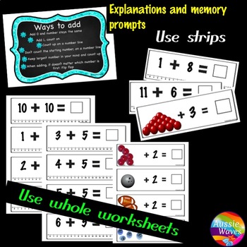 Math Addition Activities and Strategies Activities Grade 1 and Grade 2