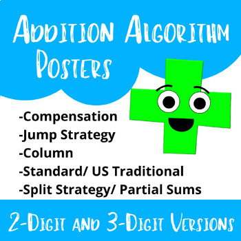 Preview of Addition Algorithm Posters/Anchor Charts