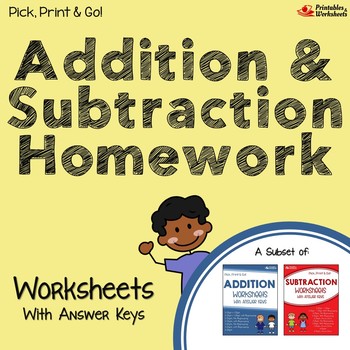 Preview of Addition and Subtraction Homework Activities
