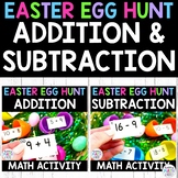 Addition And Subtraction Scoot Easter Egg Hunt BUNDLE Math
