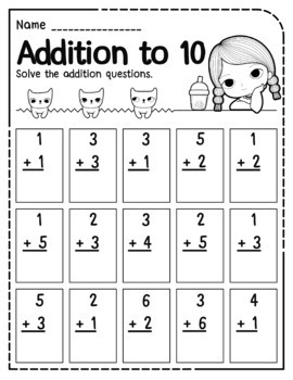 Free, Addition And Subtraction Without Regrouping (Within 10), 1 More 1 ...