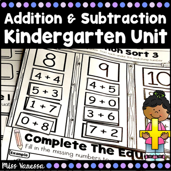 Preview of Kindergarten Addition And Subtraction Unit for Numbers 0-10