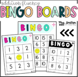 Addition BINGO Boards for Fact Fluency - K through 2 Standards