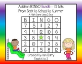 Addition BINGO With 2 Dice BUNDLE - From Back to School to Summer