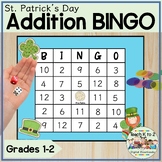 Addition BINGO With Dice Sums to 12 Grades 1-2 St. Patrick