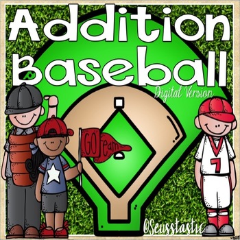 Preview of Addition Baseball  (Facts to 20)