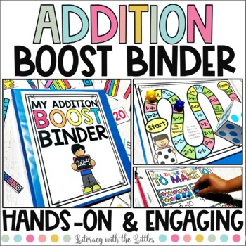 Preview of Addition Binder Math Centers, Reusable Activities, & Intervention Sums to 20