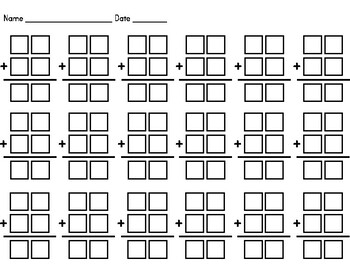 addition boxes 2 digit 3 digit and 4 digit numbers by montessori printables