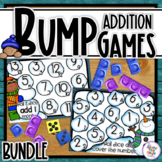 Winter Addition Bump Games Bundle with 1 & 2 dice game boards