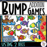 Addition and Number Recognition Bump Games using 2 dice - FISHING