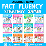Addition Math Fact Fluency Bump Games All Year GROWING BUNDLE