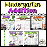 Kindergarten Addition Worksheets BUNDLE