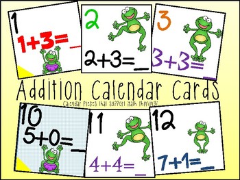 Preview of Calendar Date Cards - Addition