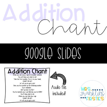 Preview of Addition Chant