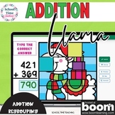 Addition Christmas Llama Uncover the Picture Digital - Mat