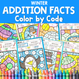 Addition Color by Code - Color by Number - Winter