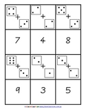 Addition Concentration Memory Game - 2 pages
