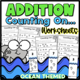 Addition Counting On Ocean Theme Worksheets