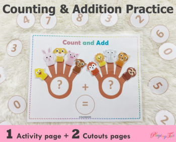 Preview of Addition & Counting Practice, Busy Book, Learning Binder, Preschool, Quiet Book