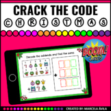 Addition Crack the Code Boom Cards™ Distance Learning Christmas