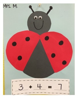 Addition Craft Ladybug by Dansie Design | Teachers Pay Teachers