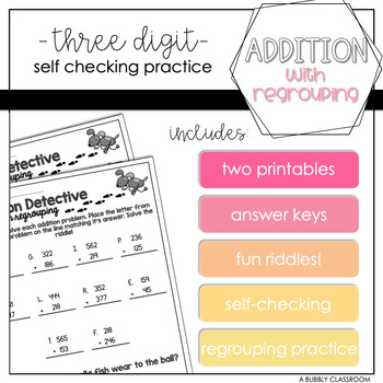 Preview of 3-Digit Addition with Regrouping