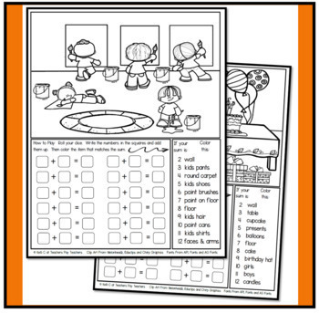 Roll The Dice Addition Games | Dice Addition Worksheets for the Year by