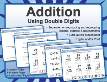 Addition | Double Digits | Digital & Print by Tinkering Tadpole | TpT