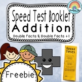 Addition Double Facts Speed Test Booklet - Freebie