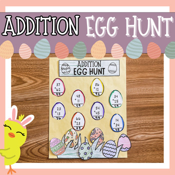 Preview of Addition Easter Craft - Math Easter Crafts - Spring Math Crafts - Easter Egg