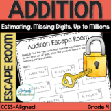 Addition Escape Room Challenge Activity