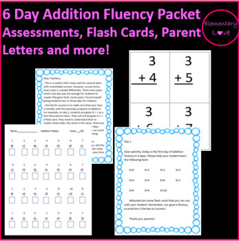 Preview of Addition Fact Fluency to 10, 6 Day System