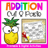 Addition Fact Fluency Activities – Cut & Paste Worksheets 