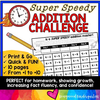 Preview of Addition Fact Fluency Math Game : PERFECT for math centers , homework , FUN!
