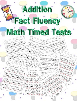 Preview of Addition Fact Fluency : Math Timed Tests :10,20,50,100