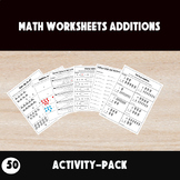 Addition Fact Fluency Practice Math Worksheets to within 2