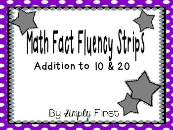 Preview of Addition Fact Fluency Strips (0-20)