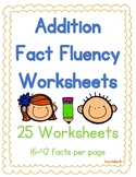 Addition Fact Fluency Worksheet Set