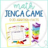 Addition Fact Fluency to 20 Game Cards for Math Jenga Addi