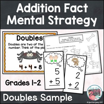 Preview of Addition Fact Strategy Doubles Free Sample