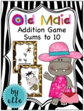 Addition Fact Practice - Old Maid Card Game {Sums to 10}